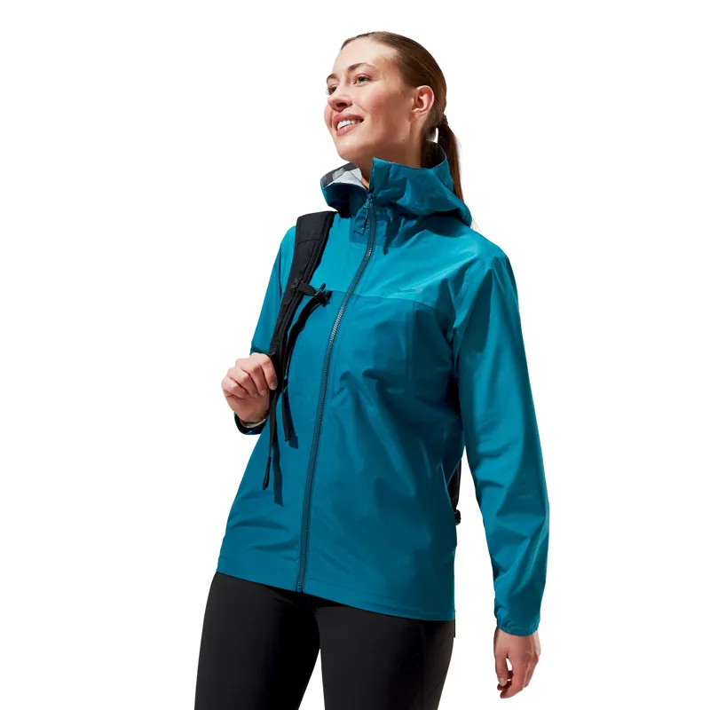 Berghaus Womens Deluge Pro 3.0 Jacket - Deep Ocean-Jungle Jewel-12