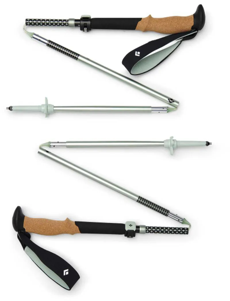 Black Diamond Pursuit FLZ Trekking Poles - Black-Foam Green - S/M-1