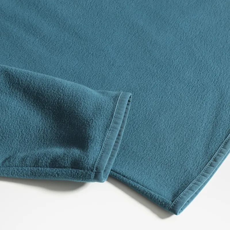 The North Face Mens TKA Glacier Snap Neck Pullover - Mallard Blue - TNF Black-7