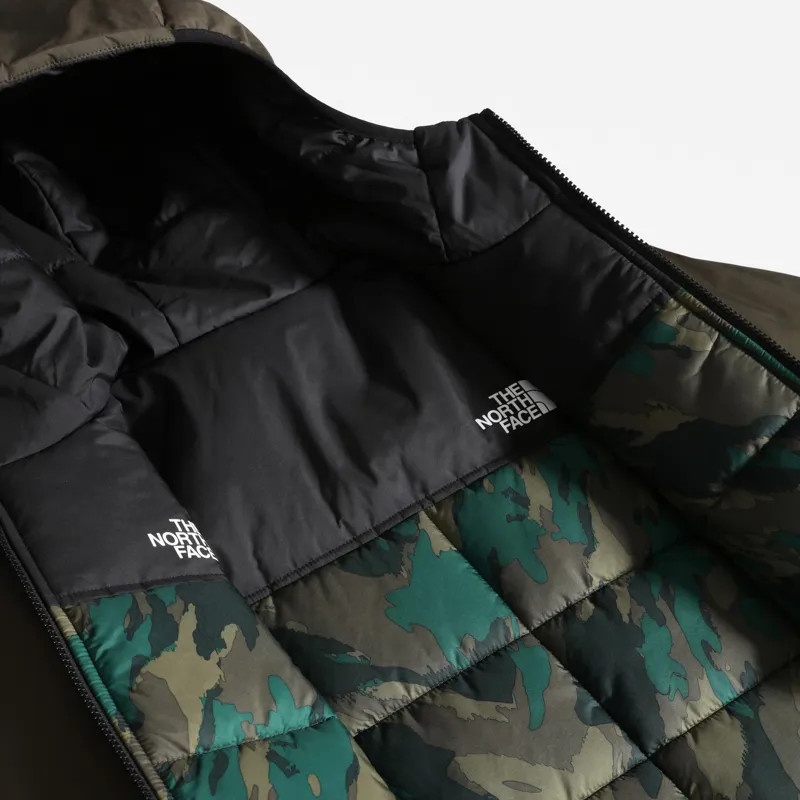 The North Face Boys Reversible Perrito Jacket - Evergreen Mountain Camo Print-12
