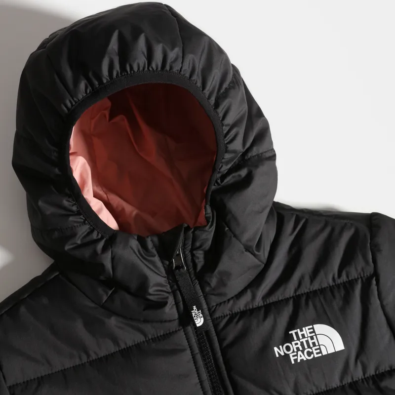 The North Face Girls Reversible Perrito Jacket - TNF Black - Pink Clay-8