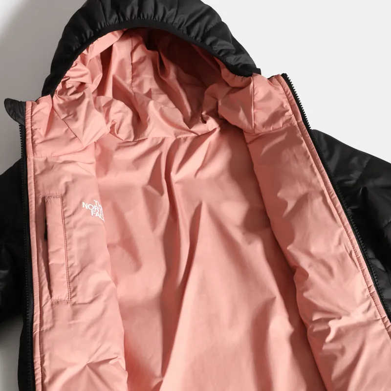 The North Face Girls Reversible Perrito Jacket - TNF Black - Pink Clay-11