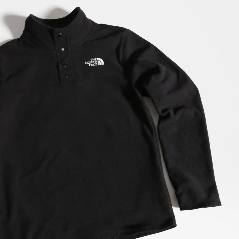 The North Face Youth Glacier 1-4 Snap Pullover Fleece - TNF Black-3