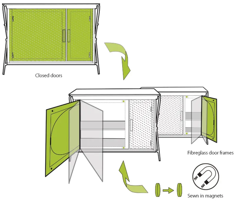 Outwell Cayon Camping Cupboard-3