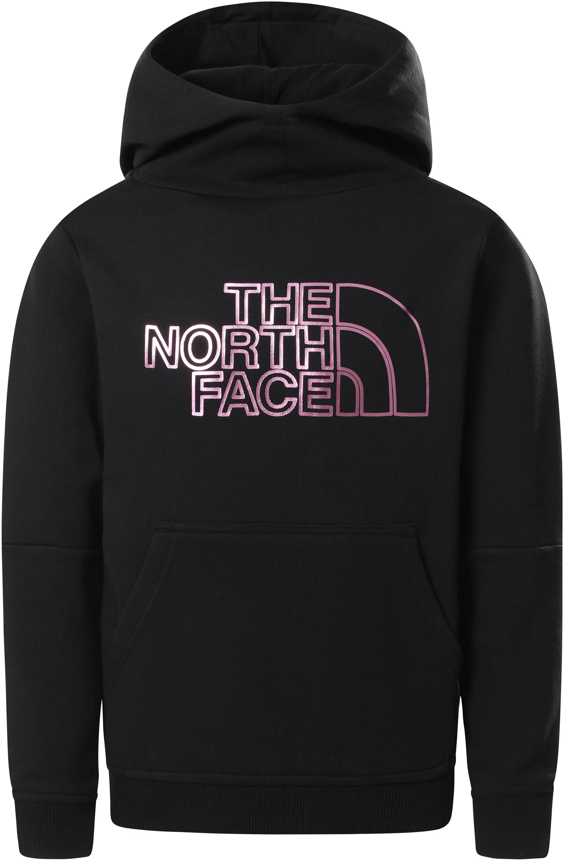 The North Face Girls Drew Peak Pullover Hoodie TNF Black-Sweet Violet