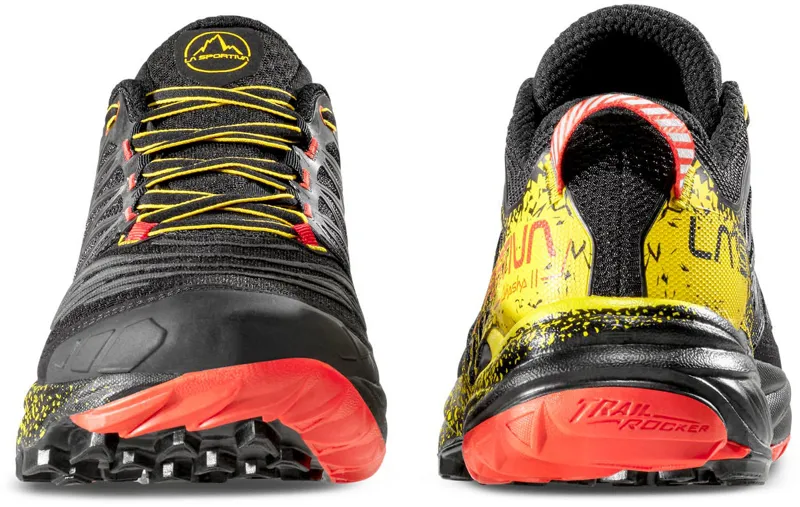 La Sportiva Mens Akasha II Running Shoe - Black-Yellow-5