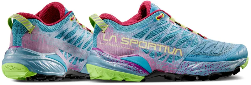 La Sportiva Womens Akasha II Running Shoe - Topaz-Red Plum-2