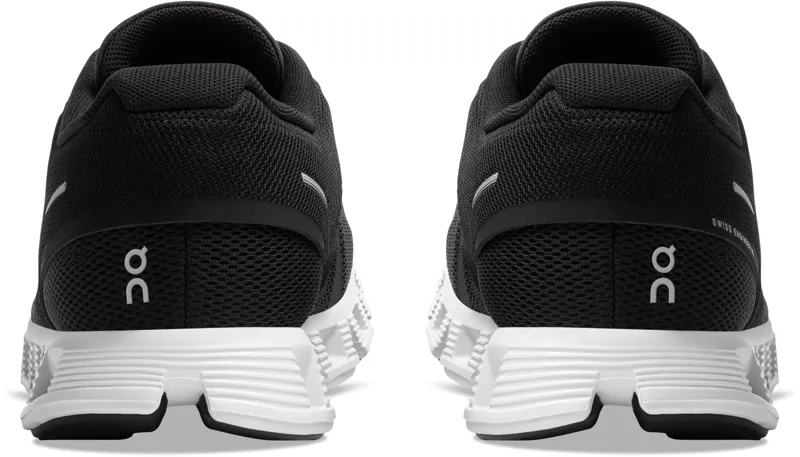 ON Womens Cloud 5 Shoes - Black-White-3