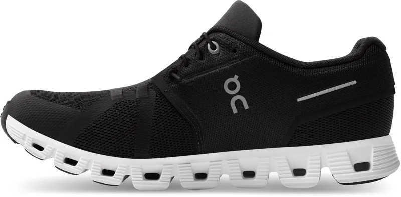 ON Mens Cloud 5 Shoes - Black-White-2