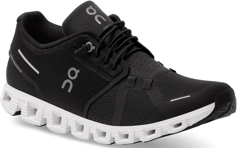 ON Mens Cloud 5 Shoes - Black-White-1