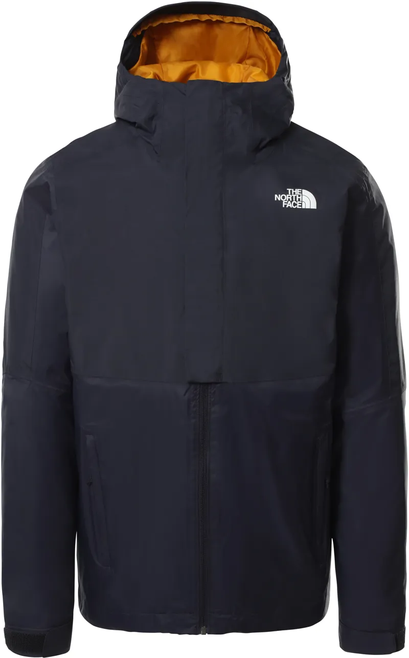 The North Face Mens New Dryvent Down Triclimate Jacket - Aviator Navy-Citrine Yellow-1