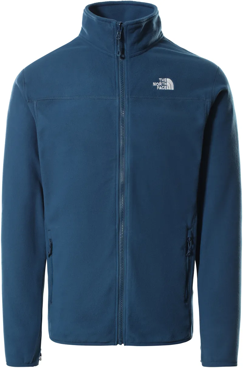 The North Face Mens 100 Glacier Full Zip Fleece - Monterey Blue