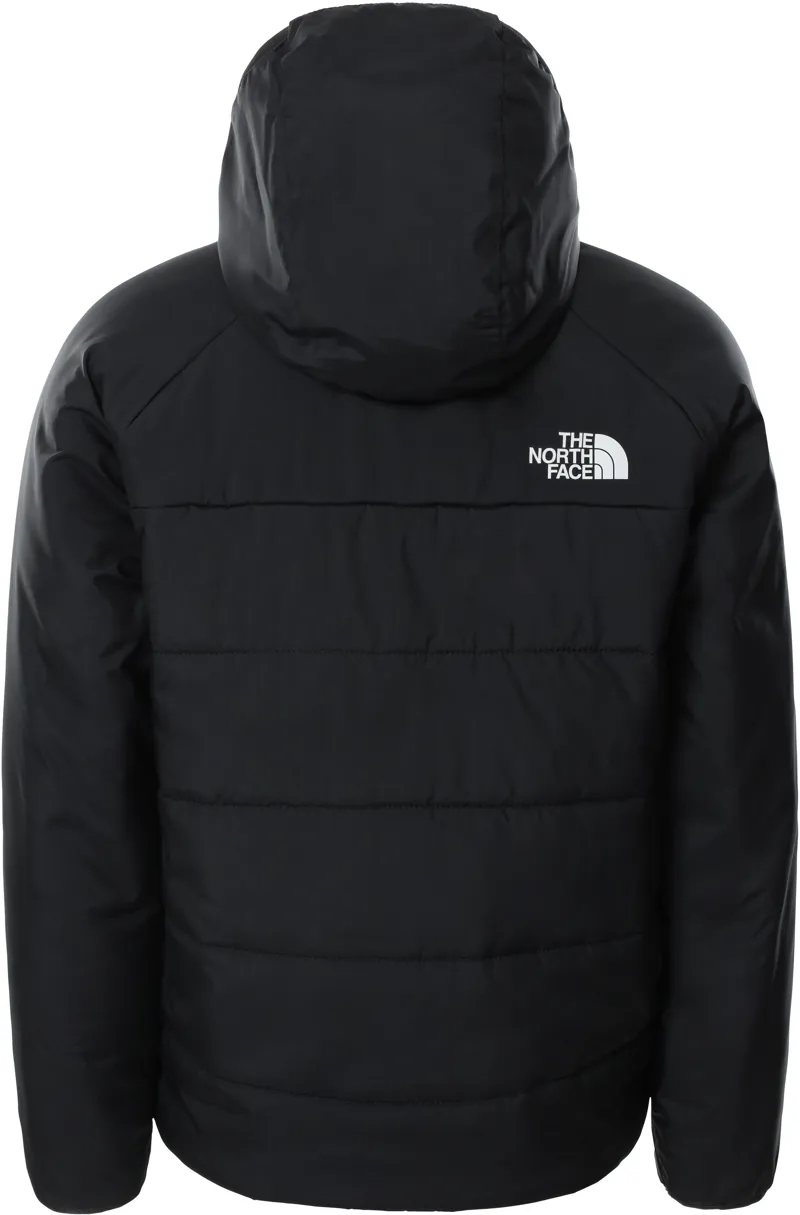 The North Face Boys Printed Reversible Perrito Jacket - Asphalt Grey-Red Orange Tagline Toss-1