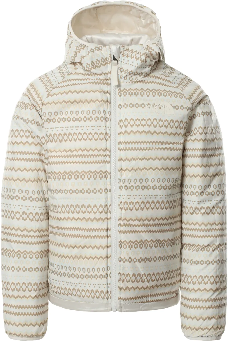 The North Face Girls Printed Reversible Perrito Jacket - Gardenia White-Metallic-2
