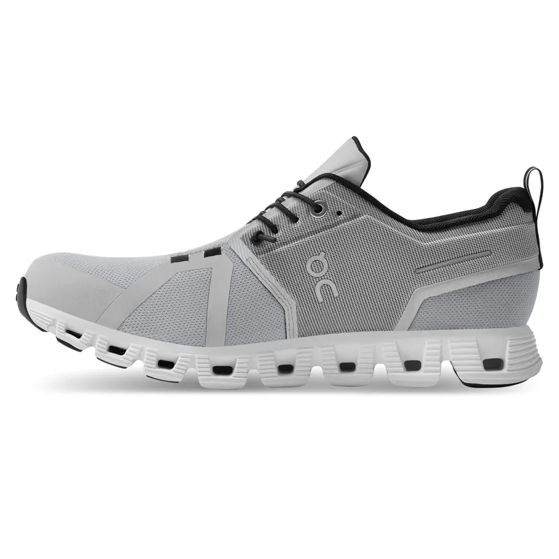 ON Womens Cloud 5 Waterproof Shoes - Glacier-White-1