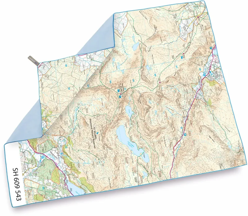 Lifeventure SoftFibre Ordnance Survey Travel Towel - Snowdon