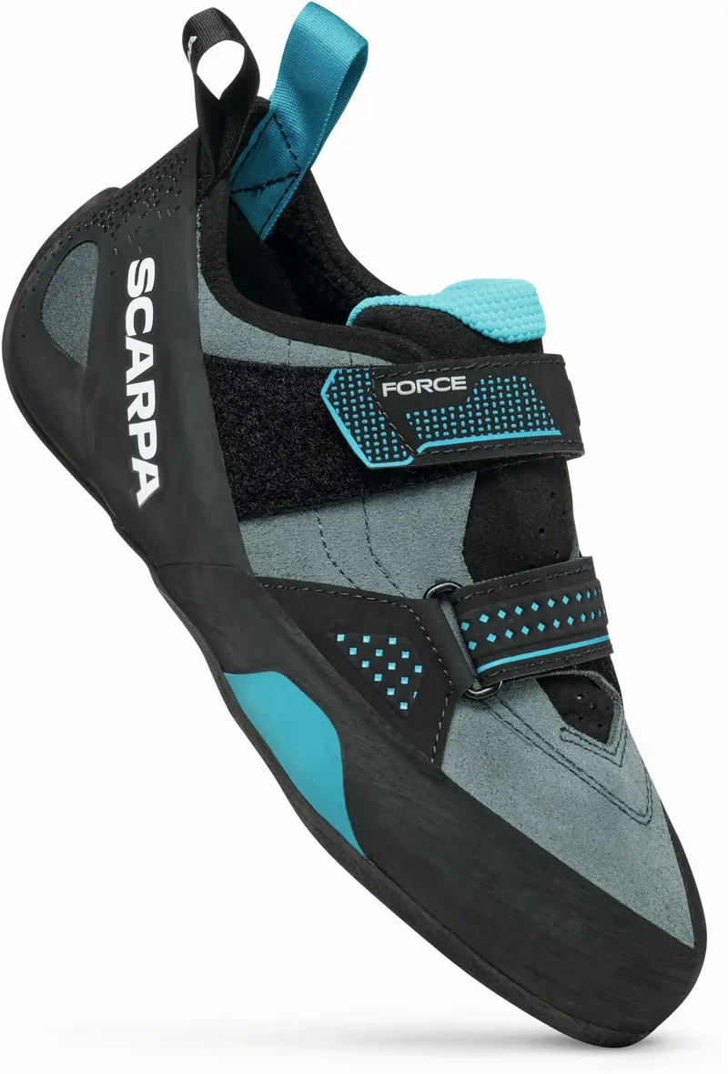 Scarpa Force Climbing Shoe - Larger Sizes - Conifer-Azure-1