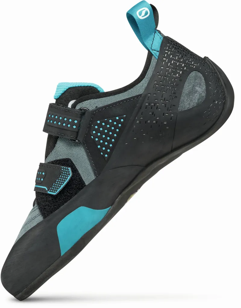 Scarpa Force Climbing Shoe - Larger Sizes - Conifer-Azure-3
