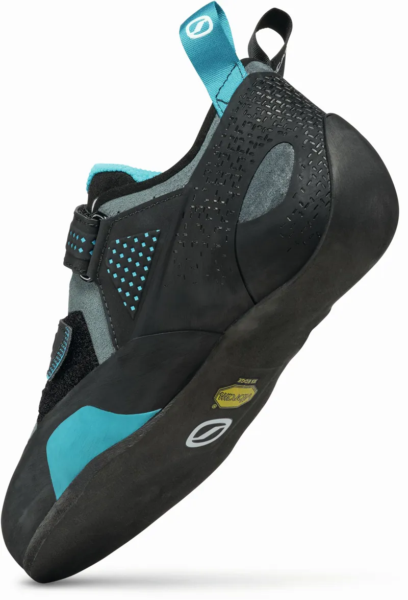 Scarpa Force Climbing Shoe - Larger Sizes - Conifer-Azure-4