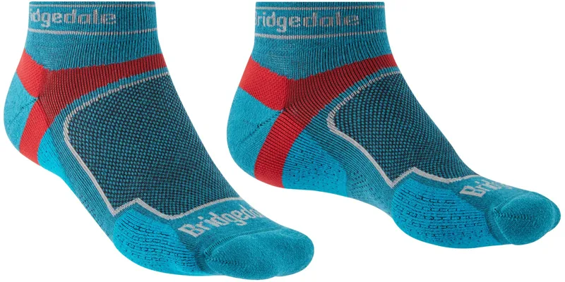 Bridgedale Mens TRAIL RUN Ultralight T2 Coolmax Sport Low Socks - Blue