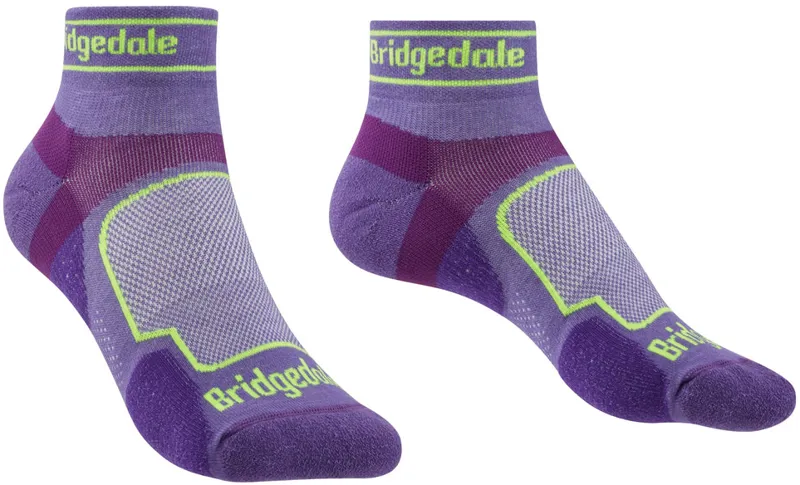 Bridgedale Womens TRAIL RUN Ultralight T2 Coolmax Sport Low Socks - Purple