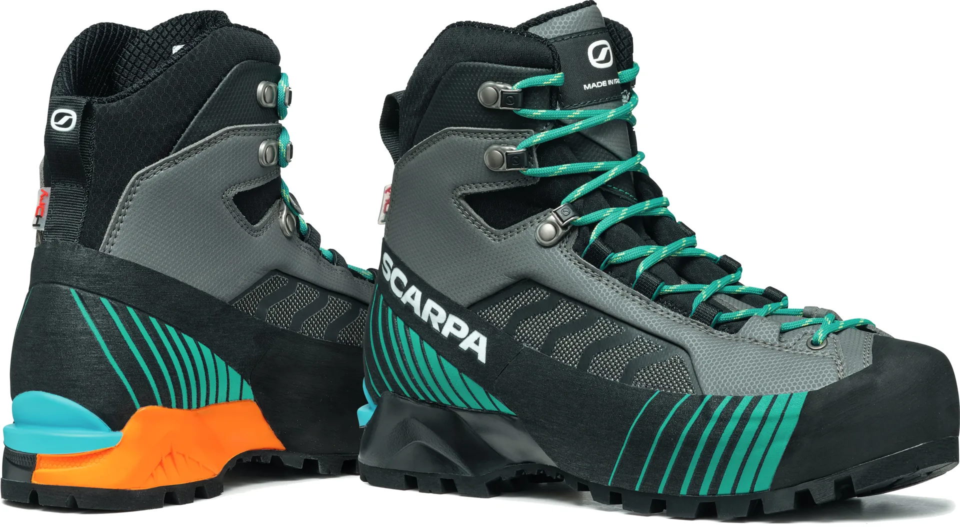 Scarpa Womens Ribelle Lite HD Boots Iron Gray-Tropical Green