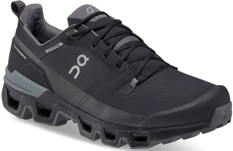ON Mens Cloudwander Waterproof Hiking Shoes - Black-Eclipse-2