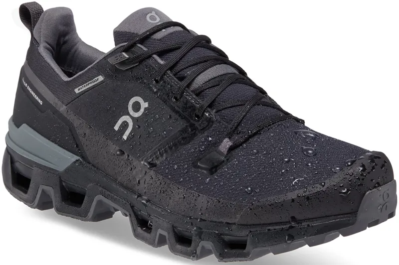 ON Mens Cloudwander Waterproof Hiking Shoes - Black-Eclipse-3