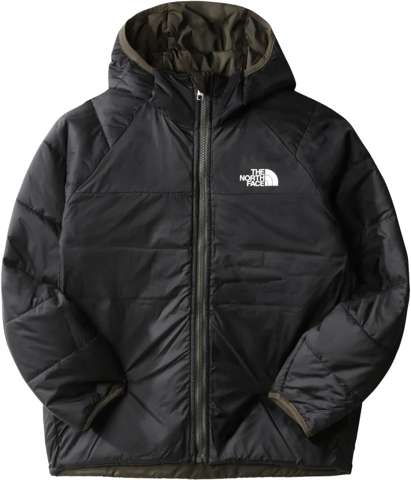 The North Face Boys Reversible Perrito Jacket - New Taupe Green-TNF Black-2
