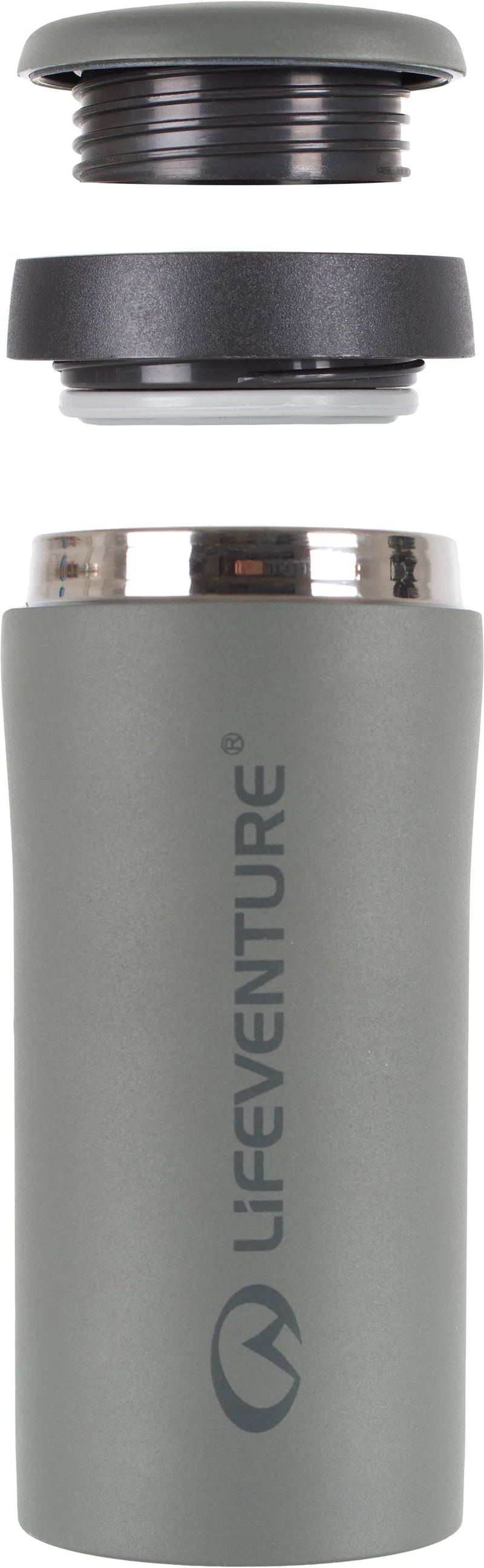 Lifeventure Thermal Mug - Matt Grey-2