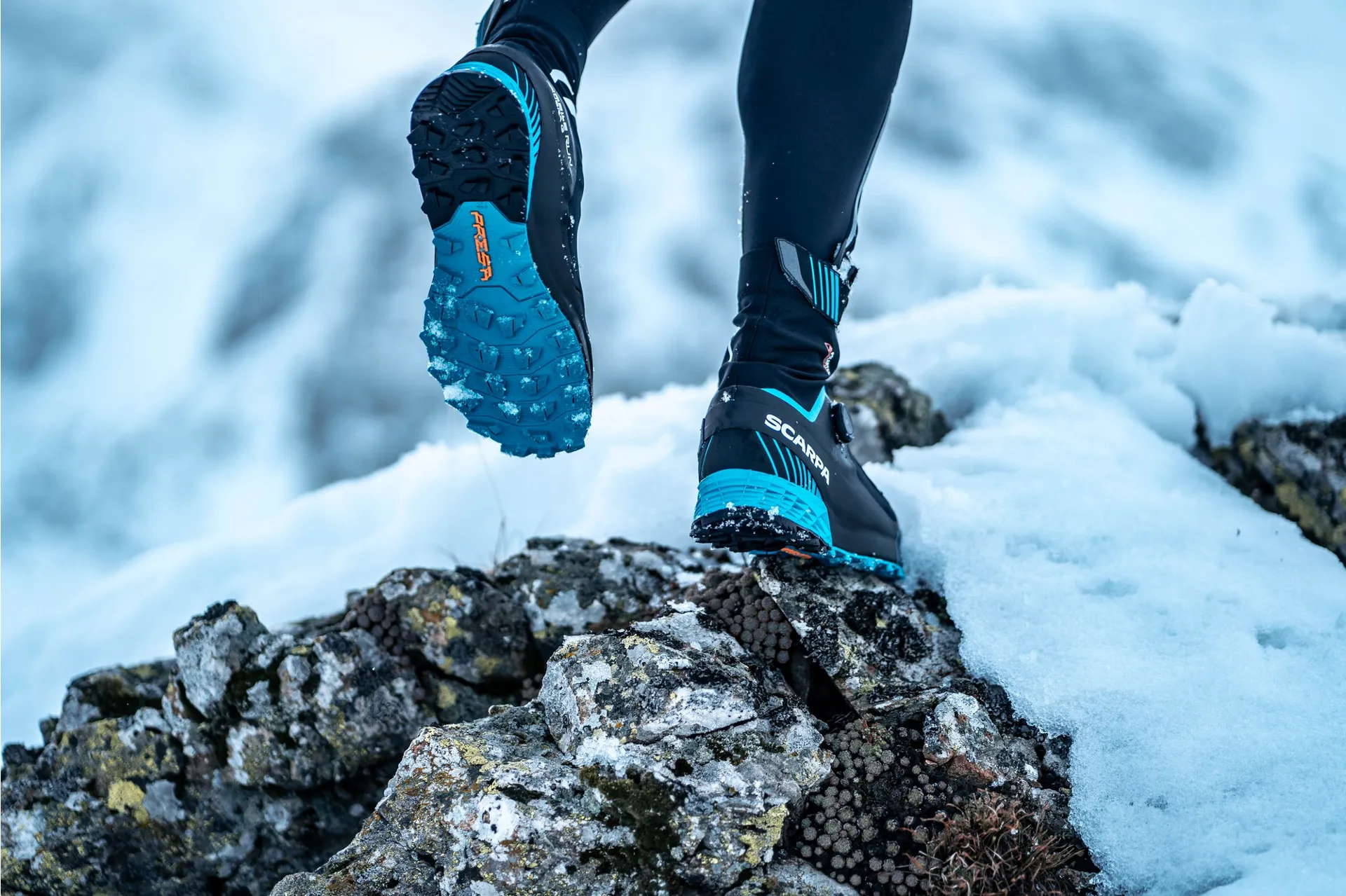 Scarpa Mens Ribelle Run Kalibra G Shoes Black-Azure