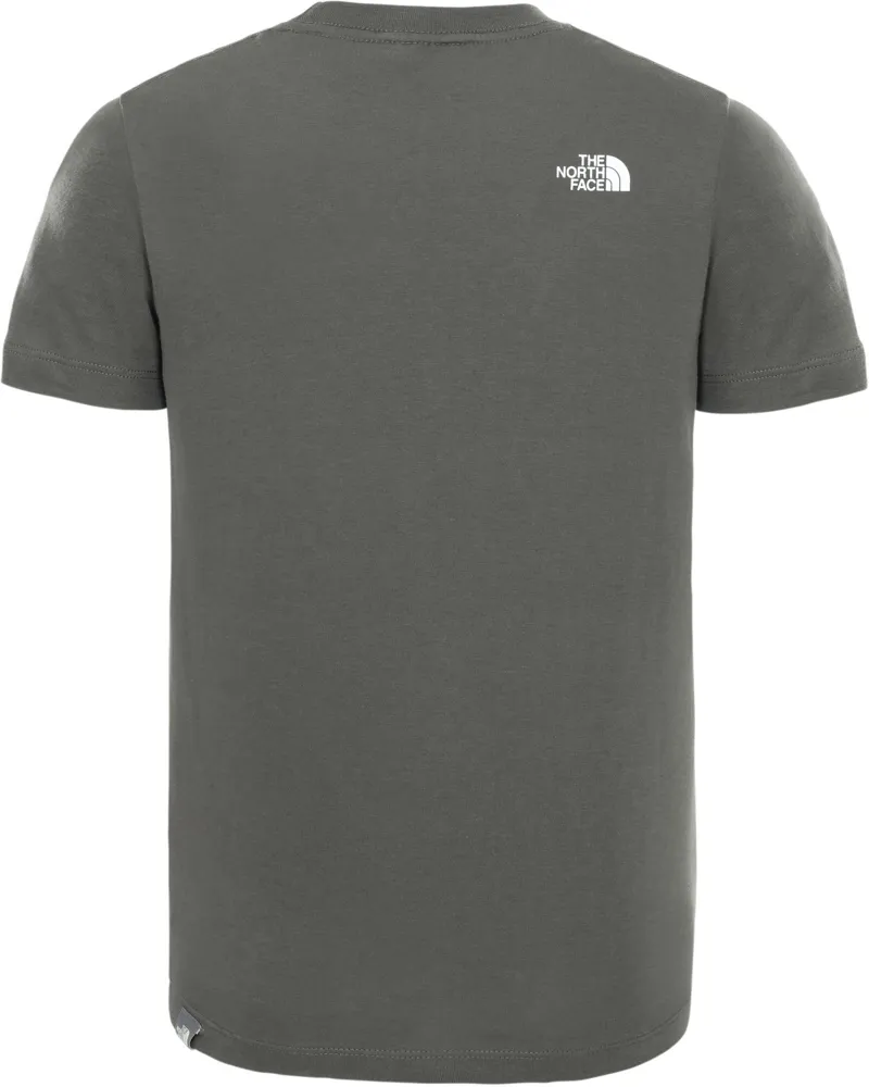 The North Face Youth Short Sleeved Easy Tee - New Taupe Green-White-1