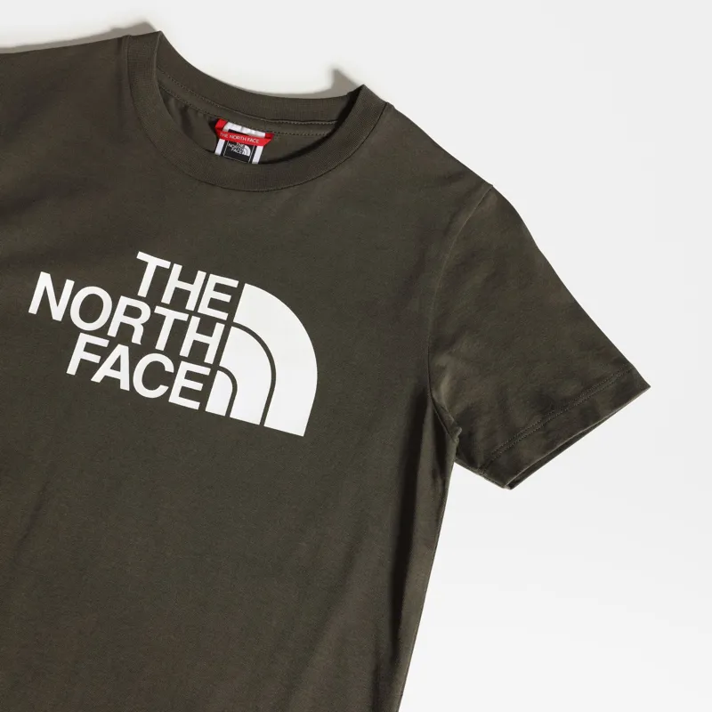 The North Face Youth Short Sleeved Easy Tee - New Taupe Green-White-3