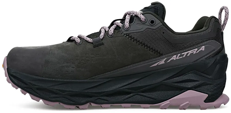 Altra Womens Olympus 5 Hike Low GTX Trail Shoes - Gray-Black-1