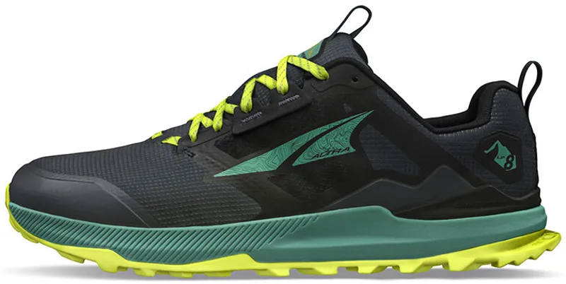 Altra Mens Lone Peak 8 Trail Shoes - Black-Green