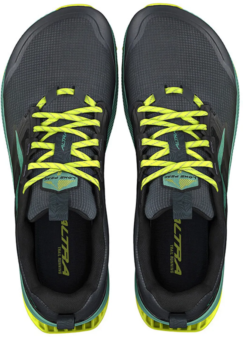 Altra Mens Lone Peak 8 Trail Shoes - Black-Green-4