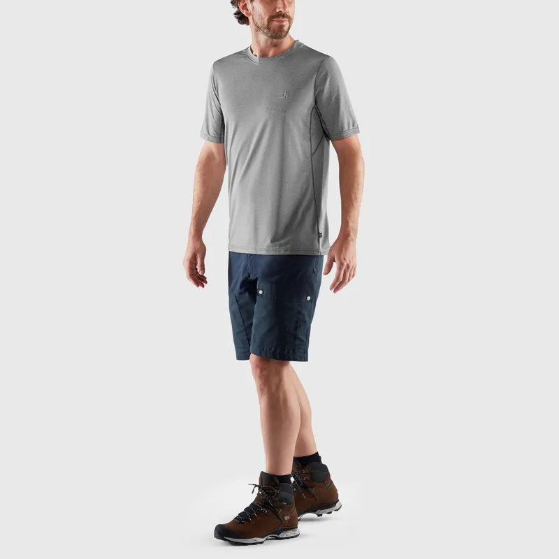 Fjallraven Mens Abisko Day Hike Short Sleeved T-Shirt - Indigo Blue-2