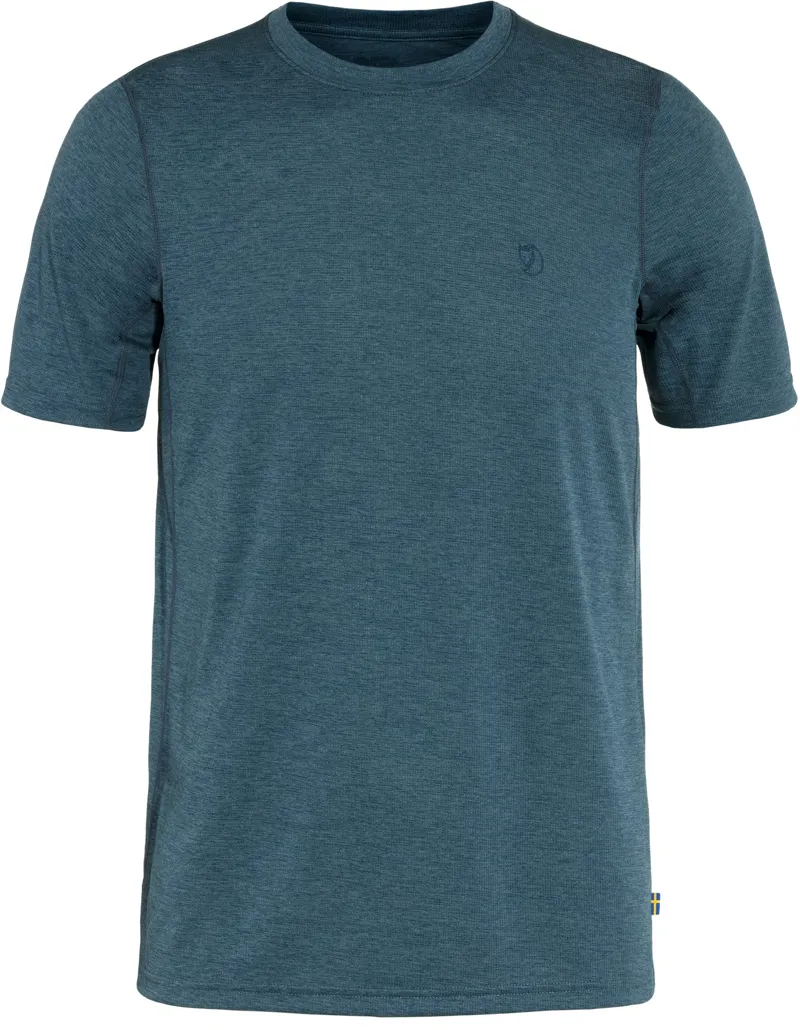Fjallraven Mens Abisko Day Hike Short Sleeved T-Shirt - Indigo Blue