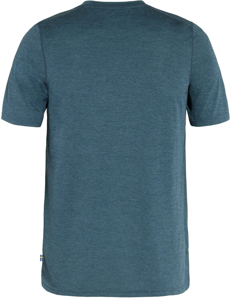 Fjallraven Mens Abisko Day Hike Short Sleeved T-Shirt - Indigo Blue-1