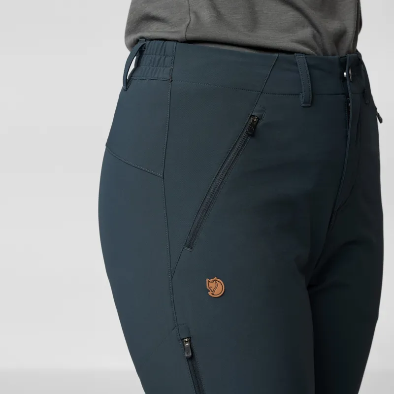 Fjallraven Womens Abisko Trail Stretch Trousers - Dark Navy-2