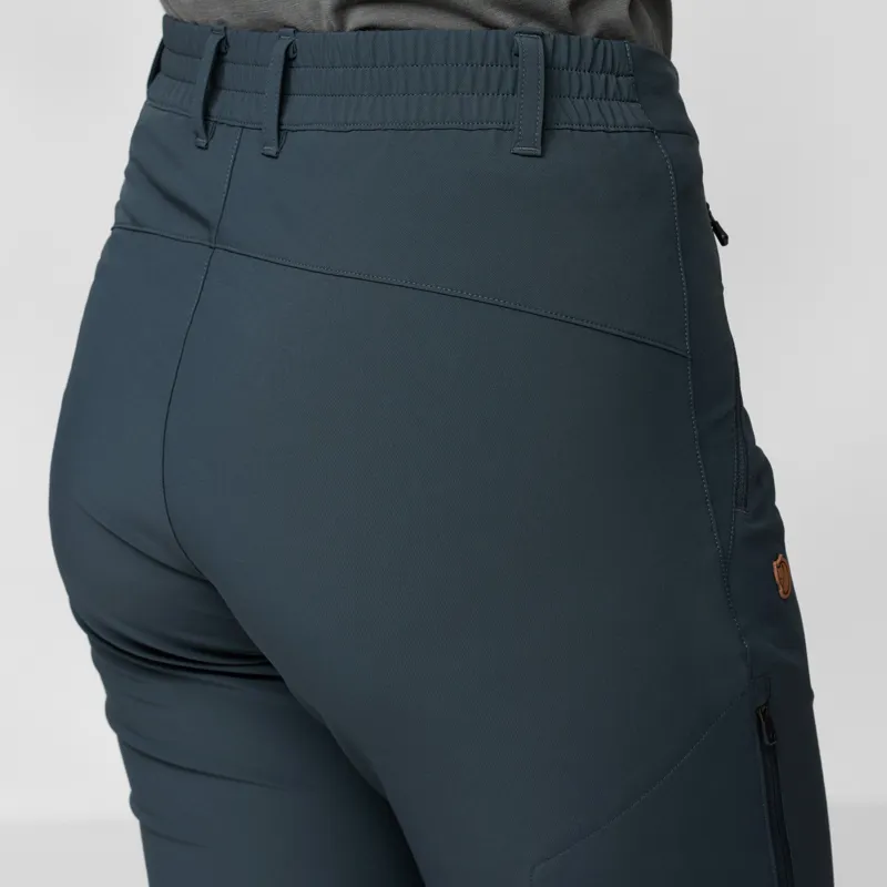 Fjallraven Womens Abisko Trail Stretch Trousers - Dark Navy-3