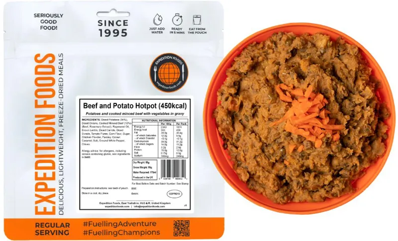 Expedition Foods Beef and Potato Hotpot - 450kcal-2