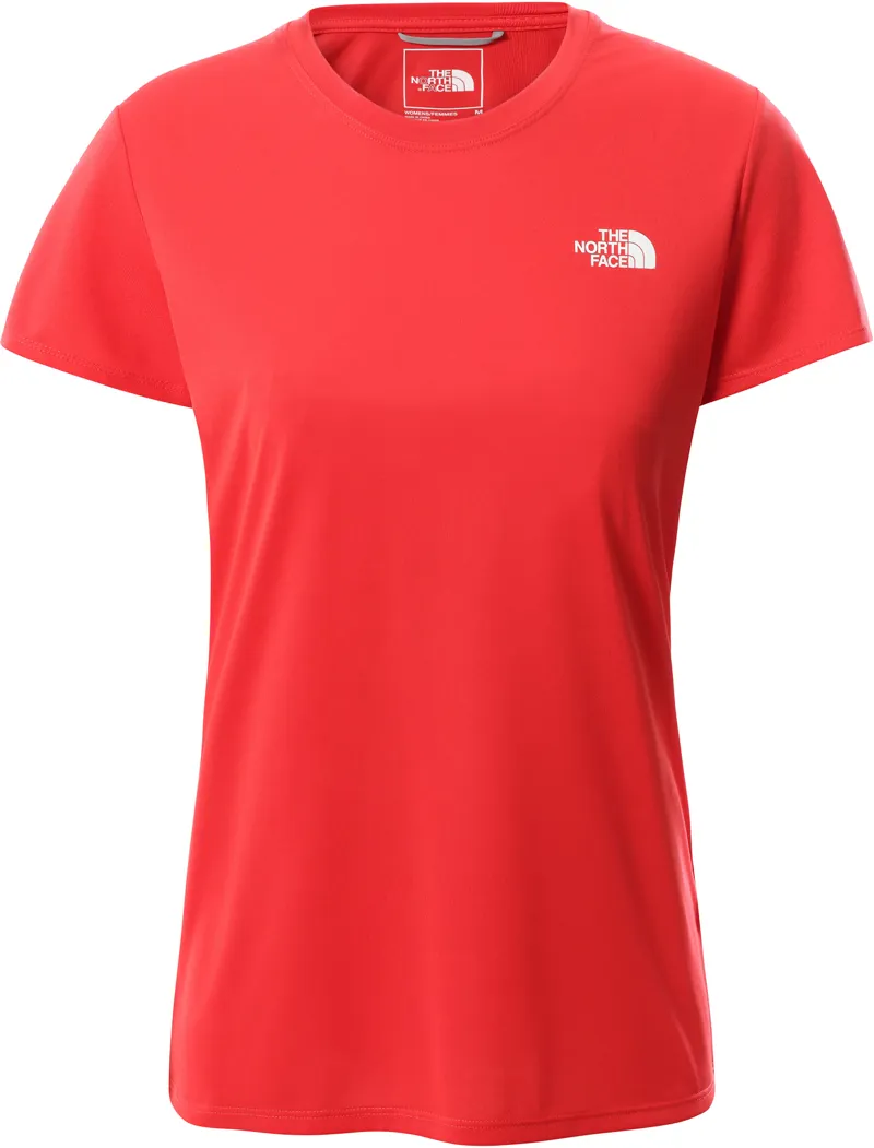 The North Face Womens Reaxion Amp Crew T-Shirt - Horizon Red
