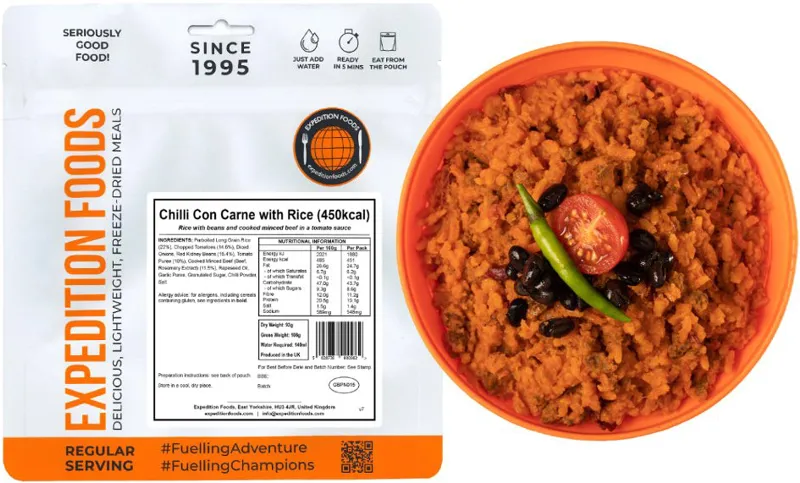 Expedition Foods Chilli Con Carne with Rice - 450kcal-2