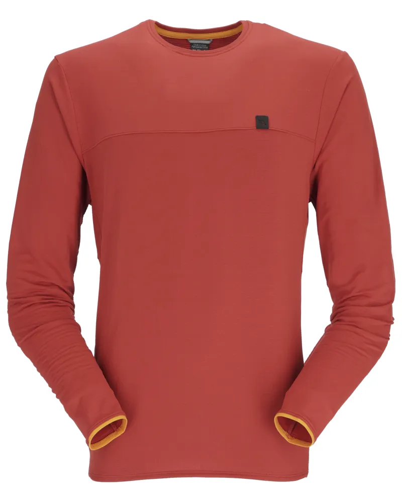Rab Mens Dihedral Crew Shirt - Red Clay