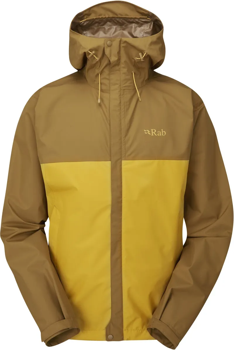 Rab Mens Downpour Eco Jacket - Footprint-Sahara