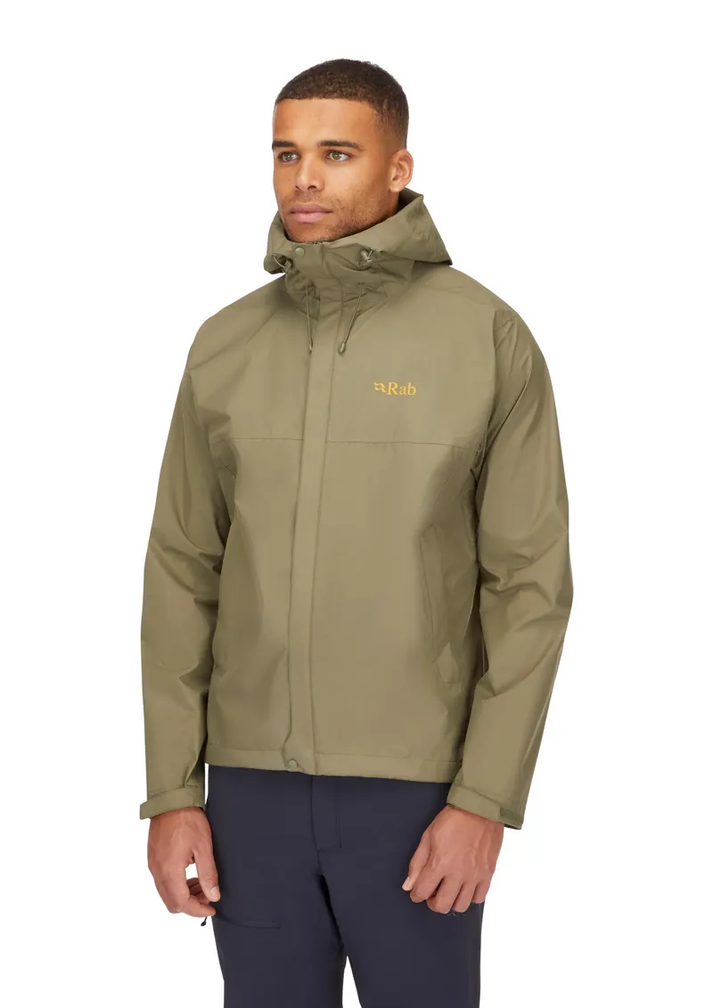 Rab Mens Downpour Eco Jacket - Light Khaki-3