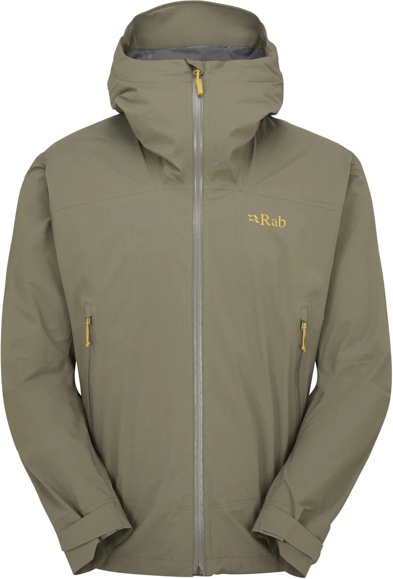 Rab Mens Downpour Light Jacket - Light Khaki