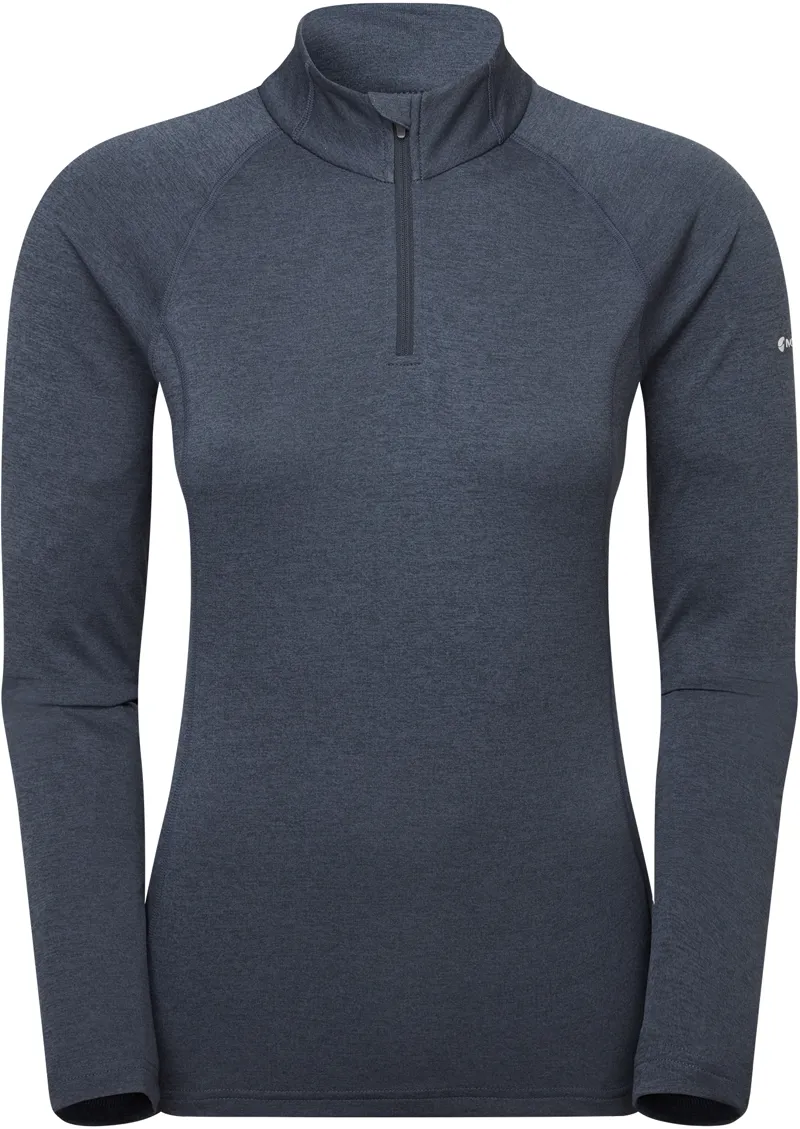 Montane Womens Dart Zip Neck T-Shirt - Eclipse Blue