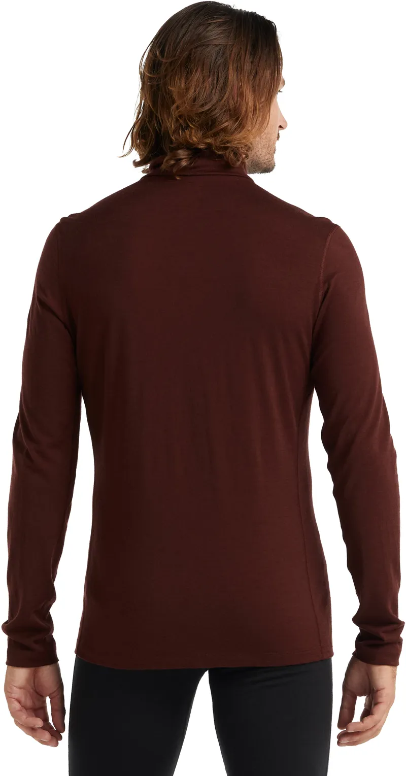 Icebreaker Mens 200 Oasis Long Sleeved Half Zip Top - Espresso-3